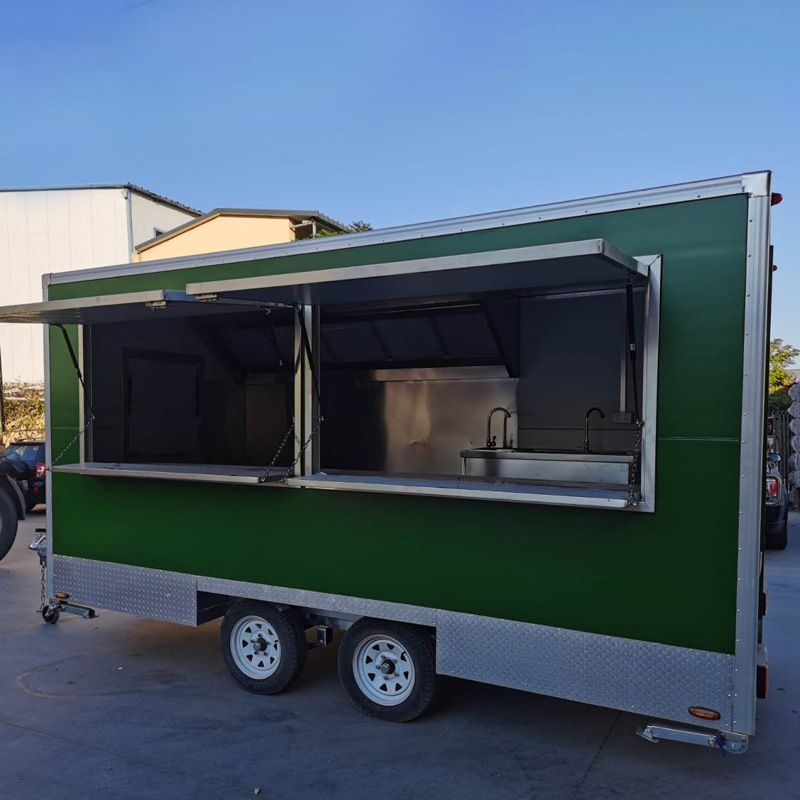 Hot Dog Vending Cart - Mobile Street Square Food Truck Fod
