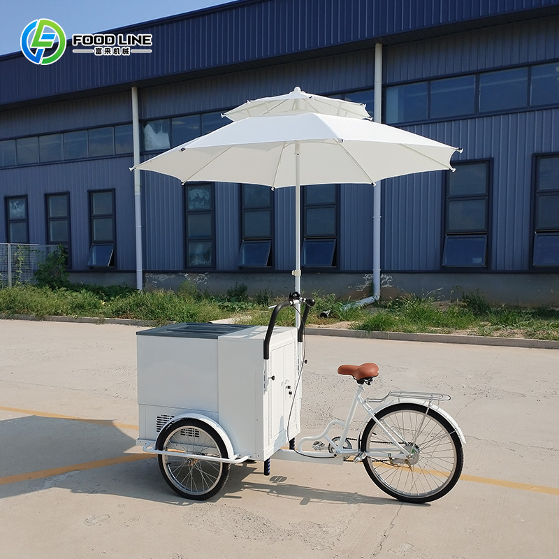 Hot Dog Vending Cart - Customized Outdoor Electric Ice Cream Bike
