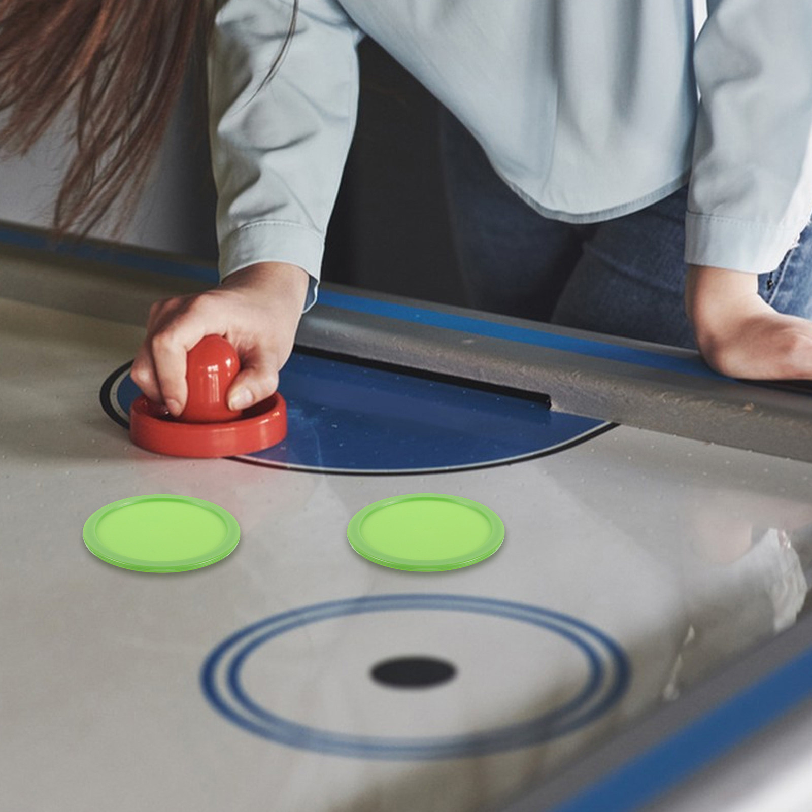 16Pcs Small Air Hockey Pucks 6 - Air Hockey Table 评论和价格